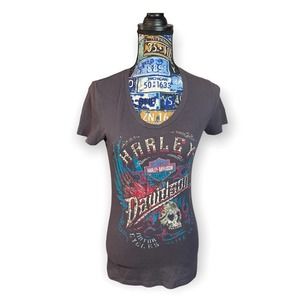 Harley-Davidson Skull Fitted T shirt size small